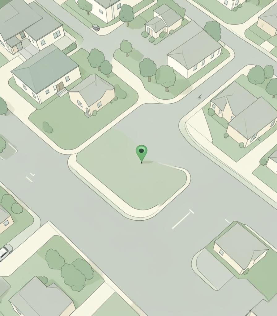 Illustrated map showing the clinic location on Sample Street in Hamilton